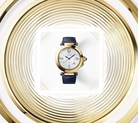 The 18k gold copy watches have silvery dials.